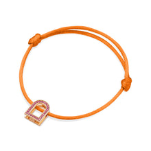 Load image into Gallery viewer, L'Arc Voyage Charm MM, 18k Rose Gold with Galerie Pink Sapphires on Silk Cord - DAVIDOR
