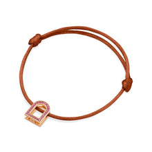 Load image into Gallery viewer, L'Arc Voyage Charm MM, 18k Rose Gold with Galerie Pink Sapphires on Silk Cord - DAVIDOR
