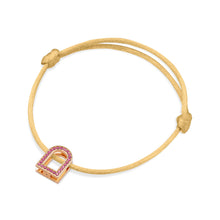 Load image into Gallery viewer, L'Arc Voyage Charm MM, 18k Rose Gold with Galerie Pink Sapphires on Silk Cord - DAVIDOR
