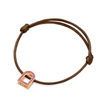 Load image into Gallery viewer, L'Arc Voyage Charm MM, 18k Rose Gold with Galerie Pink Sapphires on Silk Cord - DAVIDOR

