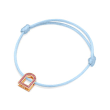 Load image into Gallery viewer, L'Arc Voyage Charm MM, 18k Rose Gold with Galerie Pink Sapphires on Silk Cord - DAVIDOR
