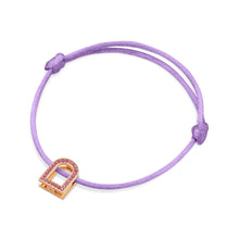 Load image into Gallery viewer, L'Arc Voyage Charm MM, 18k Rose Gold with Galerie Pink Sapphires on Silk Cord - DAVIDOR
