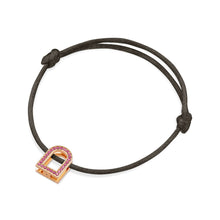 Load image into Gallery viewer, L'Arc Voyage Charm MM, 18k Rose Gold with Galerie Pink Sapphires on Silk Cord - DAVIDOR
