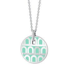 Load image into Gallery viewer, L'Arc de DAVIDOR Pendant GM, 18k White Gold with Lacquered Ceramic and Porta Diamonds - DAVIDOR
