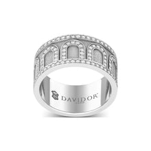 Load image into Gallery viewer, L'Arc de DAVIDOR Ring GM, 18k White Gold with Satin Finish and Palais Diamonds - DAVIDOR
