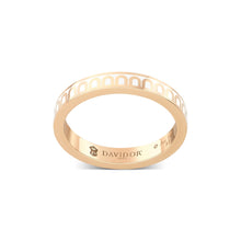 Load image into Gallery viewer, L'Arc de DAVIDOR Ring PM, 18k Rose Gold with Neige Lacquered Ceramic - DAVIDOR
