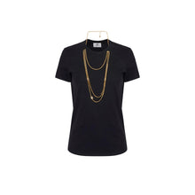 Load image into Gallery viewer, Jersey T-shirt with jewel accessory
