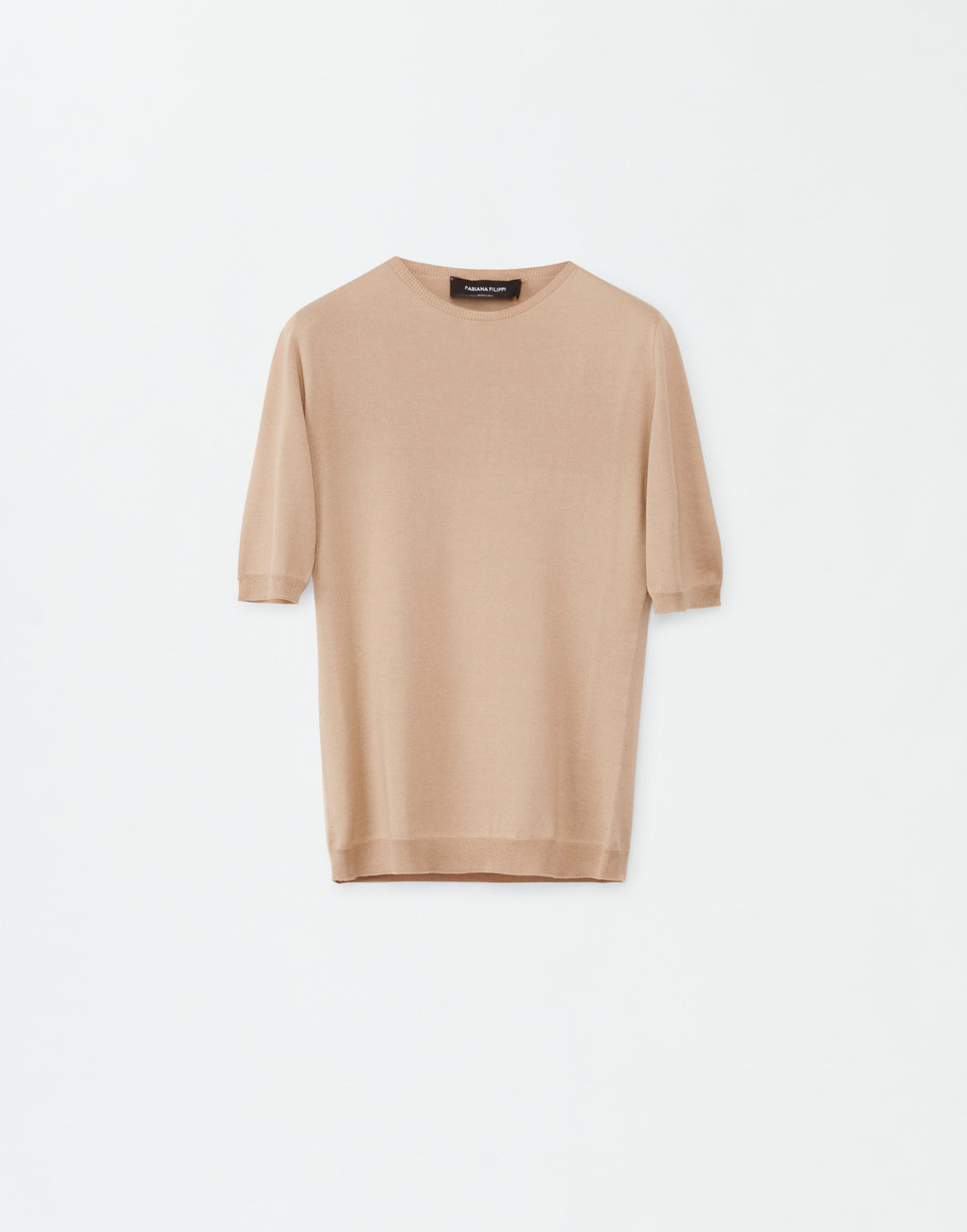 Cotton and silk sweater, sand