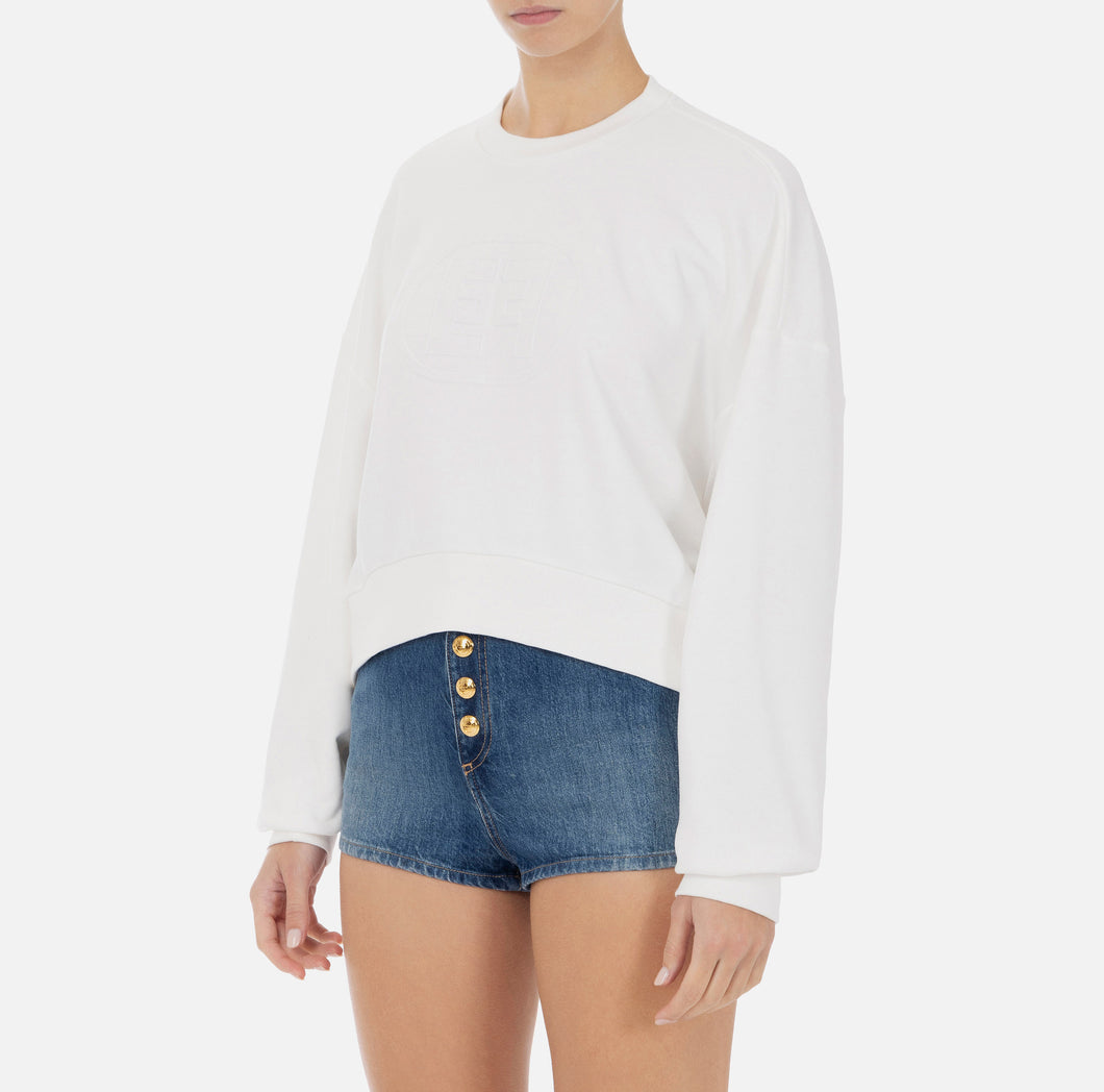 Cotton sweatshirt with logo