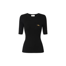 Load image into Gallery viewer, Ribbed knit top with breast pocket
