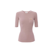 Load image into Gallery viewer, Ribbed knit top with breast pocket
