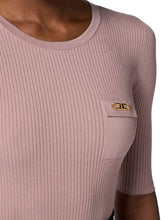 Load image into Gallery viewer, Ribbed knit top with breast pocket
