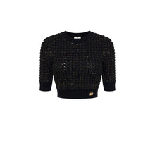 Load image into Gallery viewer, Bouclé knit top with sequins
