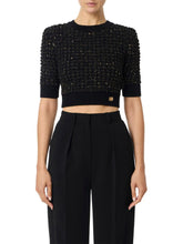 Load image into Gallery viewer, Bouclé knit top with sequins
