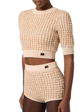 Load image into Gallery viewer, Bouclé knit top with sequins
