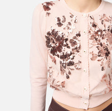 Load image into Gallery viewer, Cotton cardigan with embroidered sequins
