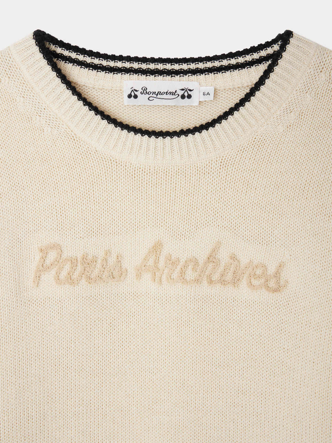 Juan crewneck sweater with Paris Archive embroidery