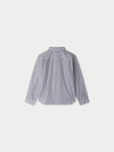 Load image into Gallery viewer, Striped Tangui shirt with pointed collar and chest embroidery
