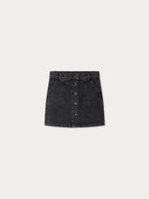 Load image into Gallery viewer, Dexie black organic cotton denim skirt
