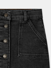 Load image into Gallery viewer, Dexie black organic cotton denim skirt
