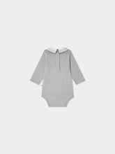 Load image into Gallery viewer, September bodysuit with dotted embroidered collar in organic cotton
