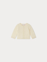 Load image into Gallery viewer, Tibile round neck cardigan with a decorative stitch
