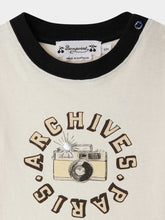 Load image into Gallery viewer, Tom T-shirt with Paris archives print in organic cotton
