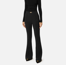 Load image into Gallery viewer, Palazzo trousers in stretch crêpe fabric with horsebit
