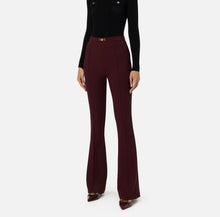 Load image into Gallery viewer, Palazzo trousers in stretch crêpe fabric with horsebit
