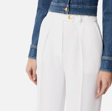 Load image into Gallery viewer, Flowing crêpe trousers with golden buttons
