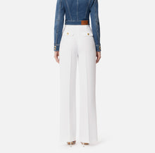 Load image into Gallery viewer, Flowing crêpe trousers with golden buttons
