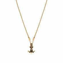 Load image into Gallery viewer, 18k yellow gold pendant with black diamonds
