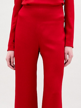 Load image into Gallery viewer, A woman wearing the Palermo pant in color rouge on a white background

