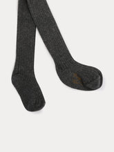 Load image into Gallery viewer, Baby Ribbed Tights dark heathered gray

