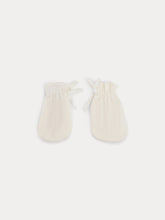 Load image into Gallery viewer, Organic cotton mittens milk white
