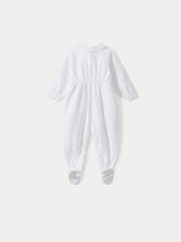 Load image into Gallery viewer, Baby round neck sleepsuit white
