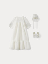 Load image into Gallery viewer, Cotton and silk christening gown

