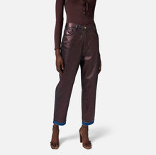 Load image into Gallery viewer, Laminated cotton denim baggy trousers
