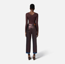 Load image into Gallery viewer, Laminated cotton denim baggy trousers
