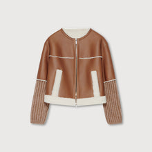 Load image into Gallery viewer, Shearling bomber jacket
