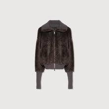 Load image into Gallery viewer, Shearling bomber jacket
