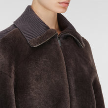 Load image into Gallery viewer, Shearling bomber jacket
