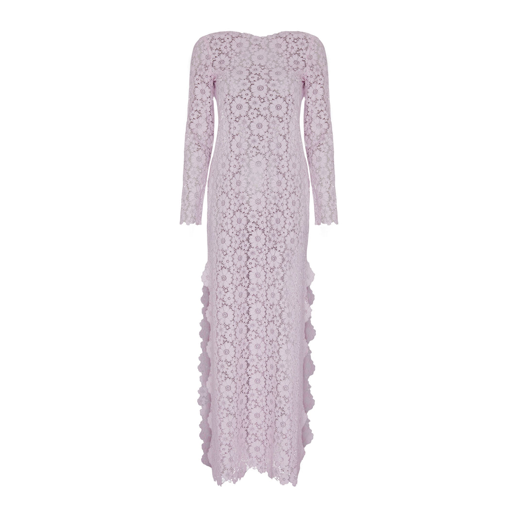 Long Dress Flowers Lace