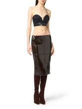 Load image into Gallery viewer, Bustier top in floral lace with jewel logo
