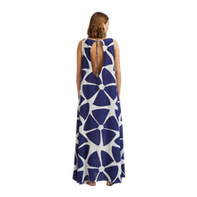 Load image into Gallery viewer, Long Silk Crepe de chine Dress Big Flowers
