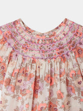 Load image into Gallery viewer, Adelice smocked and embroidered blouse made with Liberty fabrics
