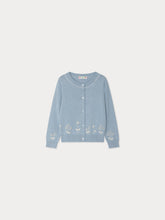Load image into Gallery viewer, Cala cardigan cashmere with floral embroideries
