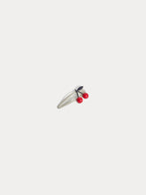 Load image into Gallery viewer, Felisa bicolor hair clips with cherry motifs
