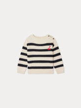 Load image into Gallery viewer, Ereni sweater striped with boat neckline
