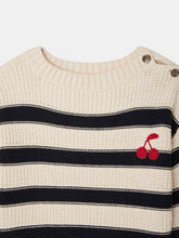 Load image into Gallery viewer, Ereni sweater striped with boat neckline

